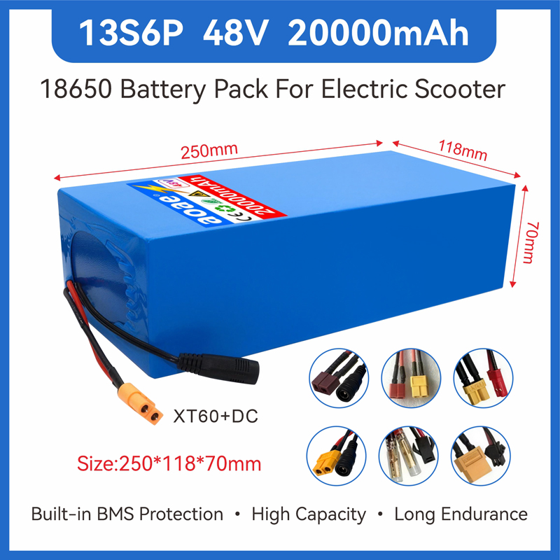 60V 50Ah Electric Scooter Battery - Batteria per Scooter Elettrico 48V 13S6P